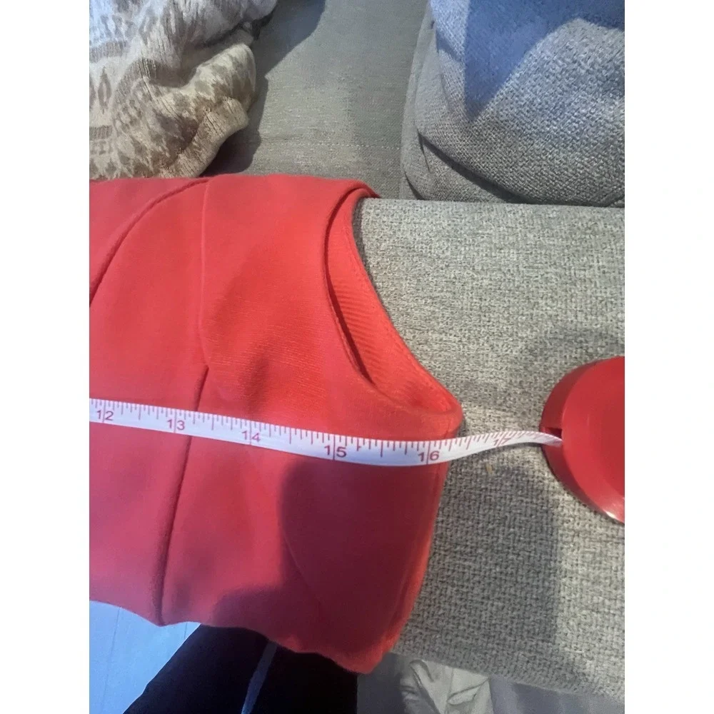 NWT Catherine Malandrino Coral Pleated A Line Flared Knit Dress Size 8 V Neck - Picture 5 of 7